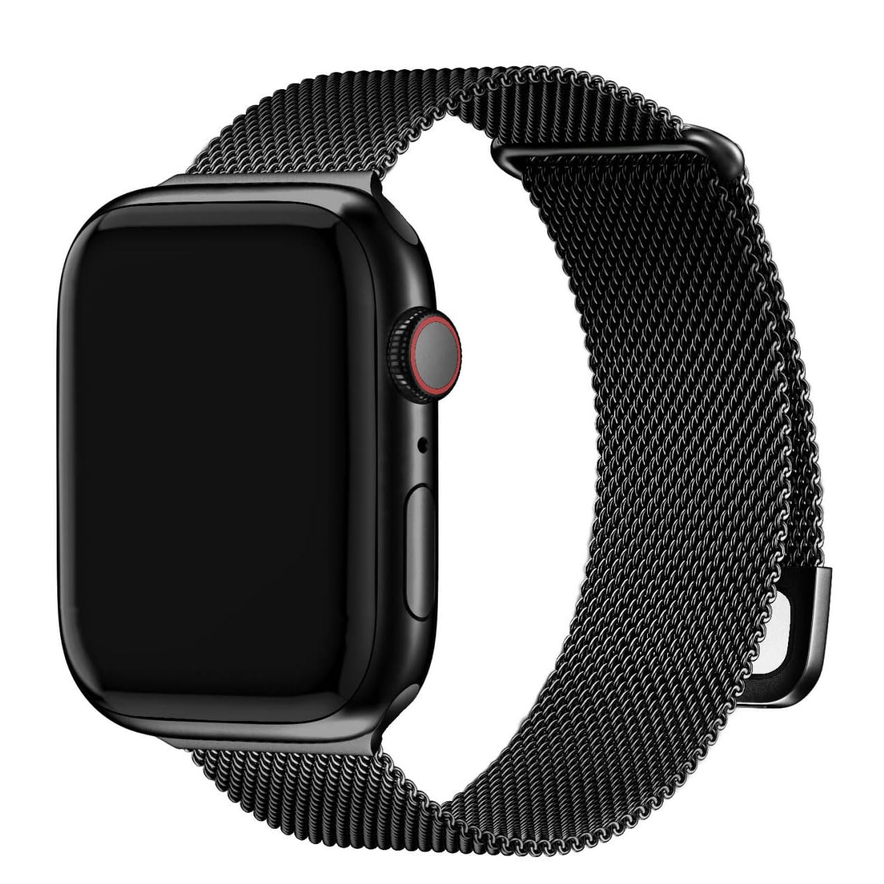 Fullmosa Compatible with Apple Watch Straps 40mm 42mm(S11/10) 38mm 41mm, Magnetic Milanese Loop Replacement iWatch Straps for Women Men for SE 3 2 1 Series 11 10 9 8 7 6 5 4 3 2 1, Black