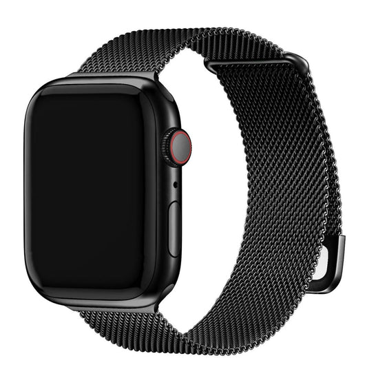 Fullmosa Compatible with Apple Watch Straps 40mm 42mm(S11/10) 38mm 41mm, Magnetic Milanese Loop Replacement iWatch Straps for Women Men for SE 3 2 1 Series 11 10 9 8 7 6 5 4 3 2 1, Black