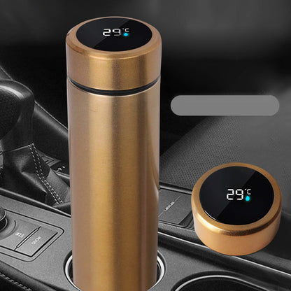 Locckmy Water Bottle with LED Temperature Display,Double Walled Vacuum Insulated Water Bottle,Stainless Steel Sports AutomotiveTravel Mug,BPA-free Leak Proof Keep Cold and Keep Warm 12H