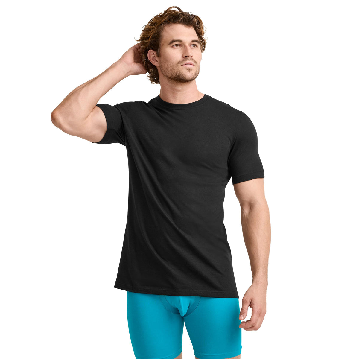 Jockey Men's Undershirt Classic Crew Neck Undershirt - 3 Pack, Black, L