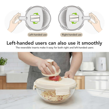 Genicook Salad Chopper with Bowl, Vegetable Chopper for Salad Prep, 8.5 Cup Glass Bowl, Food Chopper for Kitchen, Onion Chopper, BPA-Free & Dishwasher Safe, Easy Meal Prep Tool