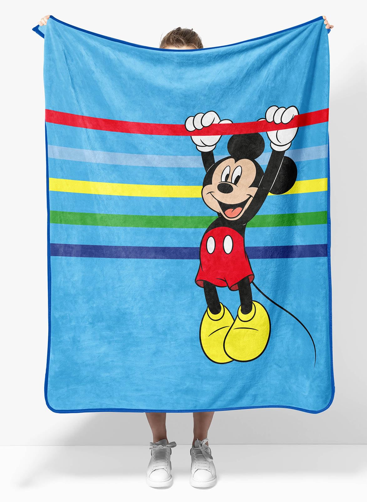 Disney Mickey Mouse Plush Travel Throw Blanket - Measures 40 x 50 Inches - Super Soft & Cozy Travel Accessories