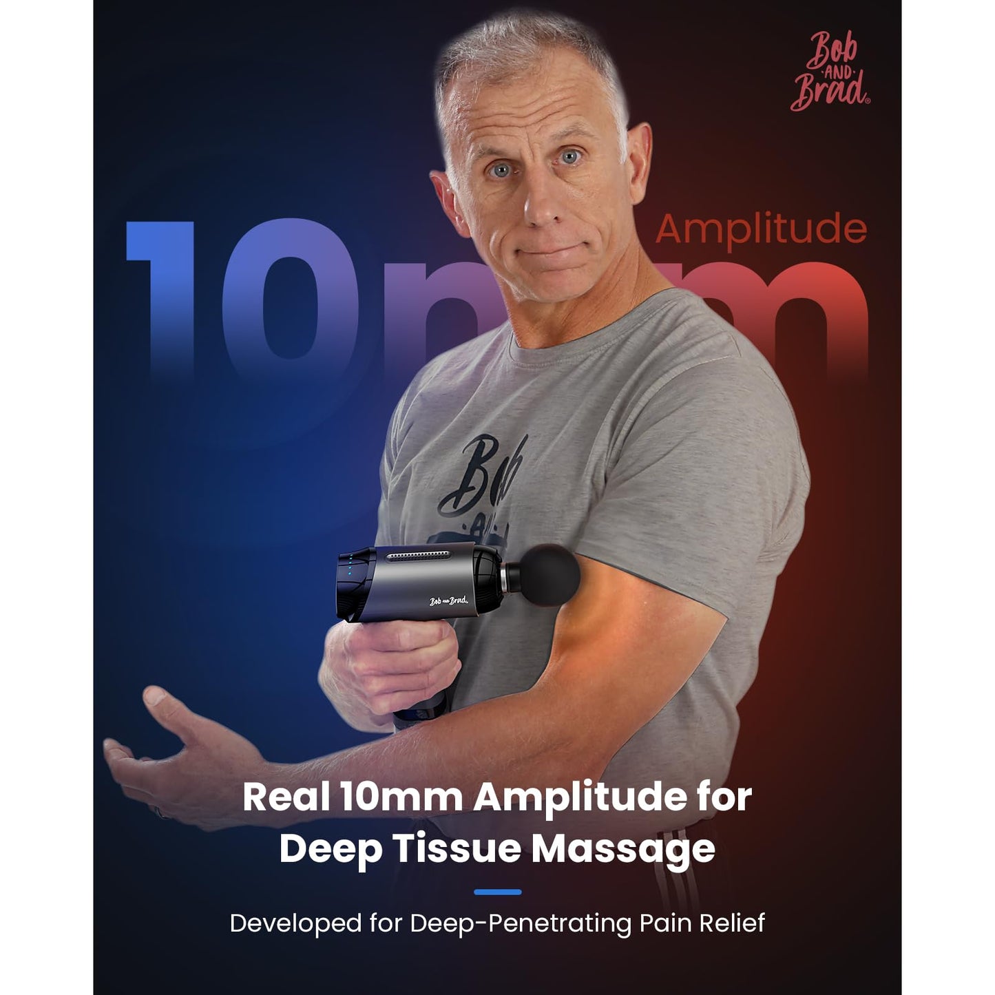 BOB AND BRAD T2 Pro Massage Gun with Heat and Cold, Deep Tissue Percussion Massager Gun, Muscle Massager, Electric Back Massagers for Professional Athletes Home Gym, FSA and HSA Eligible