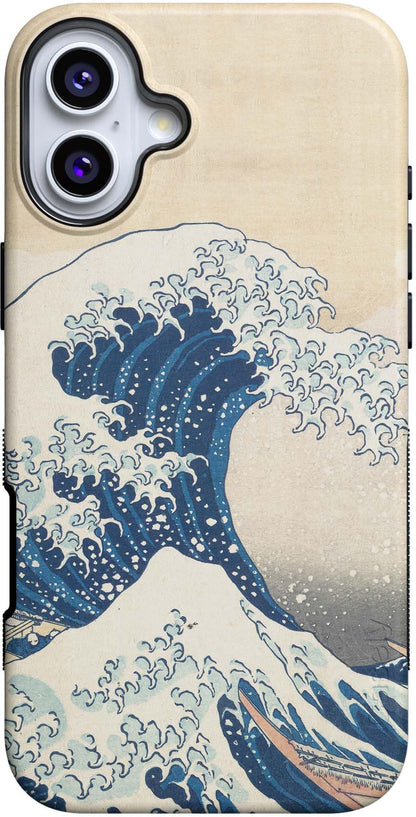 Casely iPhone 16 Case | Nantucket Cottage | Blue Hydrangea | Compatible with MagSafe | Bold Protective Design