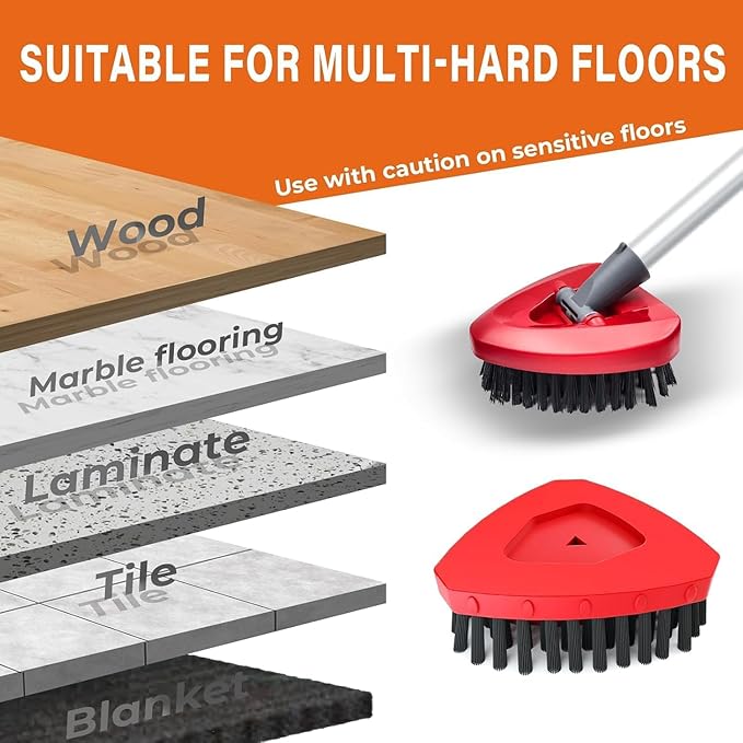 Small Spin Mop Replace Head Base + Scrub Brush