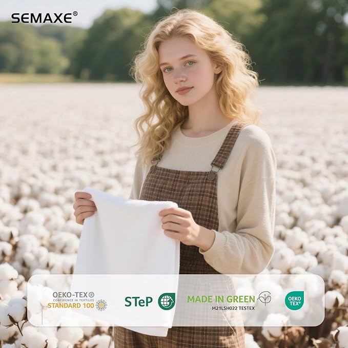 SEMAXE 6-Pack White Hand Towels