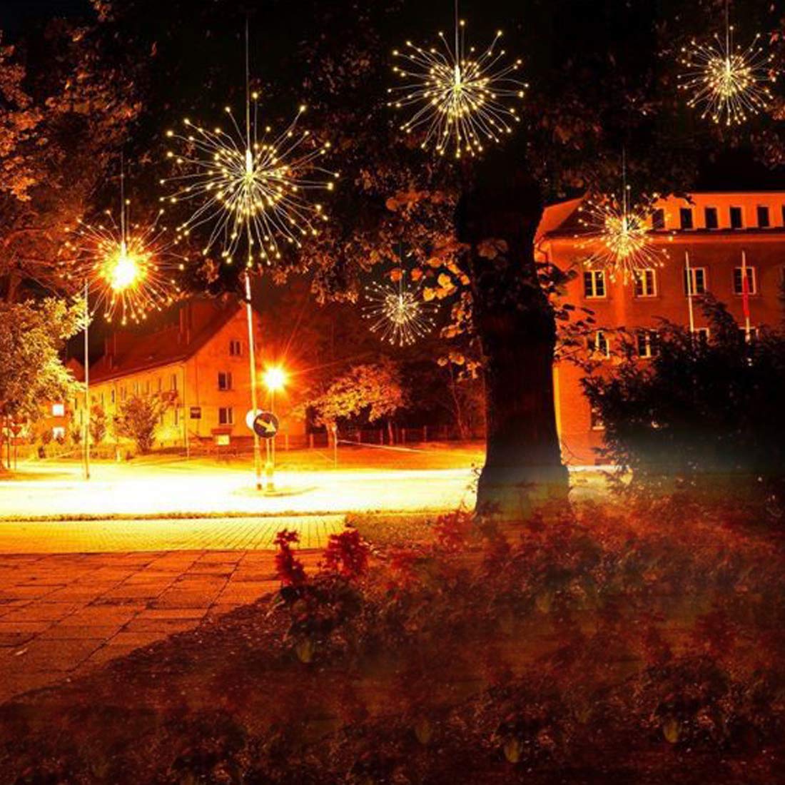 Dreamworth 10 Pcs Total 600 LED Firework Copper Wire Lights, Fairy Twinkle Lights Plug in String Lights 8 Modes Waterproof Starburst Lights for Christmas, Birthday, Bedroom, Corridor Patio, Wedding