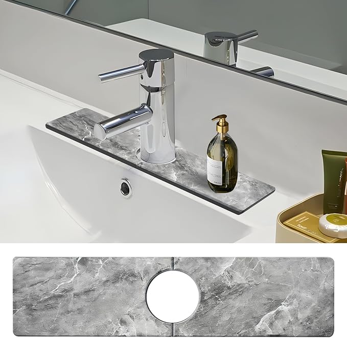 Kitchen Sink Splash Guard: Kitchen Faucet Mat, Diatomaceous Earth Sink Faucet
