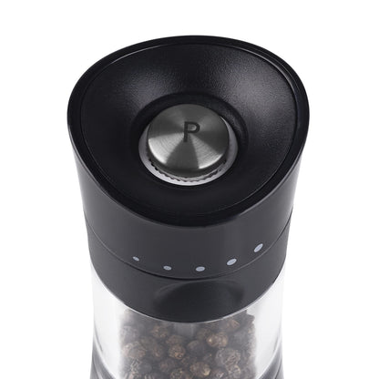 Cole & Mason Harrogate Black Salt and Pepper Grinder Set, Adjustable Ceramic Mechanism, Inverta, ABS Plastic, 154 mm, Gift Set, Includes 2 x Salt and Pepper Mills