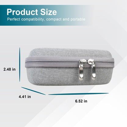 Canboc Hard Carrying Case Compatible with Yoto Mini (2024 Edition) Kids Bluetooth Travel Audio & Music Player, Mesh Pocket fit Audiobook Cards, Mini Radio Carrying Storage Bag, Grey (Case Only)
