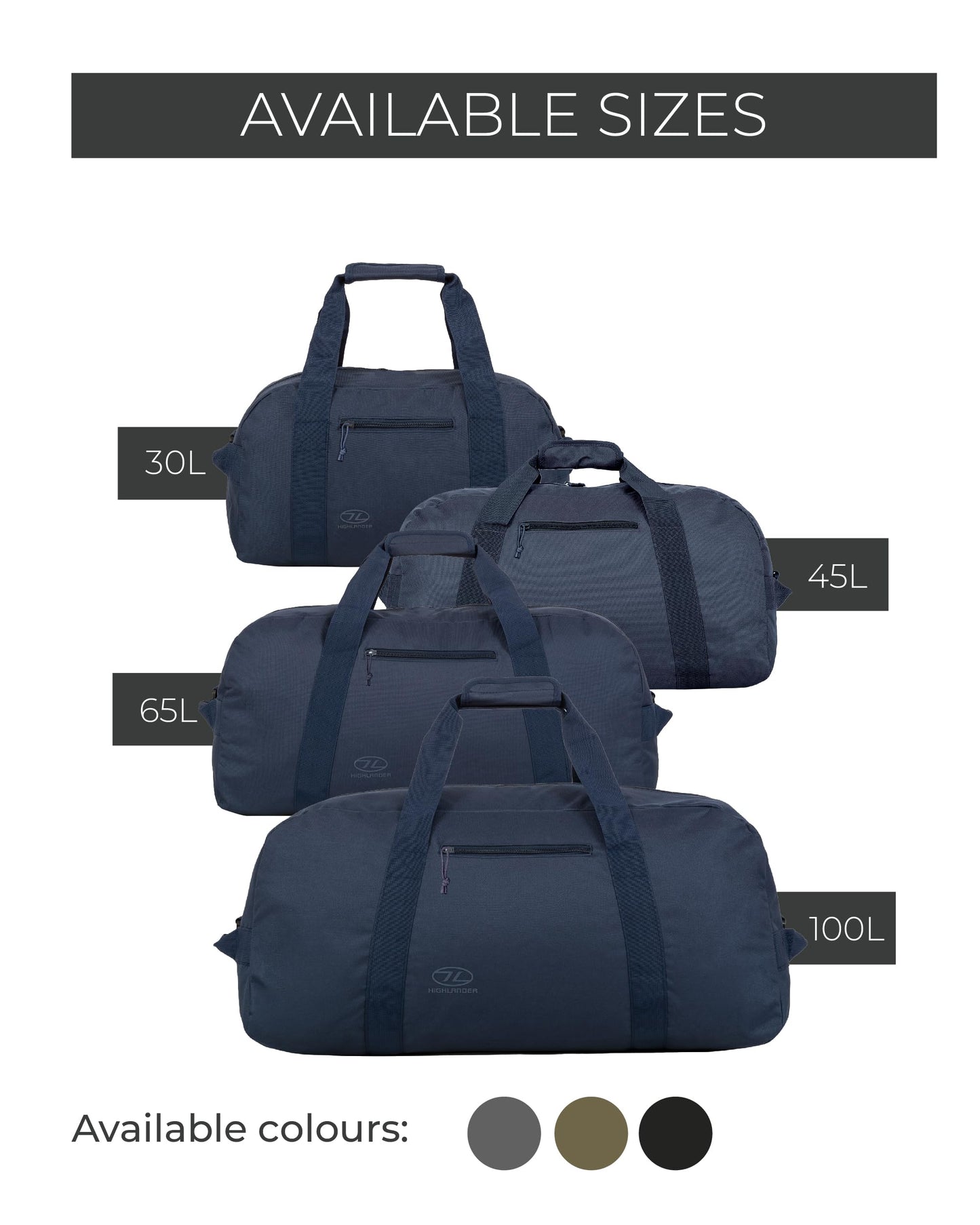 Highlander Cargo Duffle Bag - Versatile Canvas Holdall Travel Bag for Gym, Outdoor Adventures, and City Travel - Heavy Duty