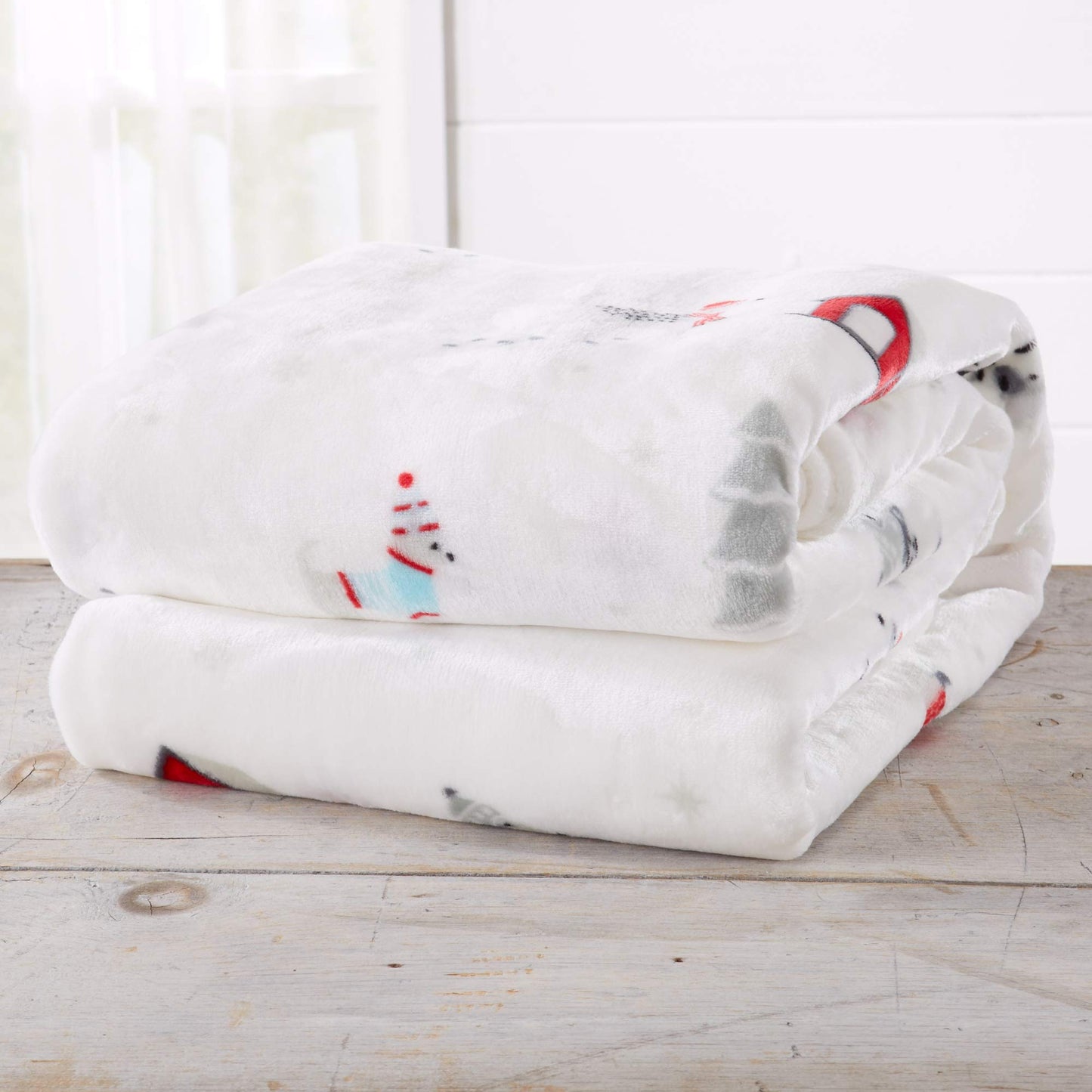 Great Bay Home Luxuriously Soft Velvet Plush, Full/Queen Holiday Throw Blanket | Christmas Throw for Sofa and Bed | Cozy and Warm Plush Throw Blanket | Holiday Blankets and Throws