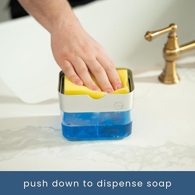 S&T INC. Dish Soap Dispenser and Sponge Holder