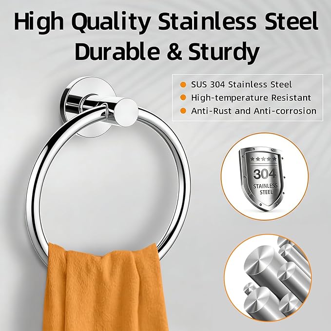 Towel Ring 2Pack, SUS304 Stainless Steel Hand Towel Holder