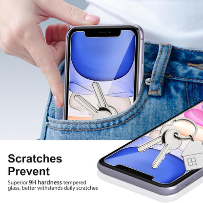 SPARIN Screen Protector Compatible with iPhone 11 / XR 6.1 inch, 4 Pack HD Clear 9H Tempered Glass Anti-Scratch and Case Friendly