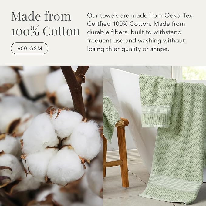 NY Loft 100% Cotton Towel Set 6 Piece Towel Set | Super Soft & Absorbent