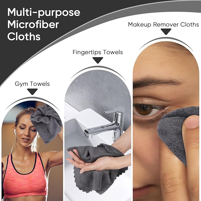 Orighty Makeup Remover Cloths, Soft & Washable Coral Fleece Microfiber