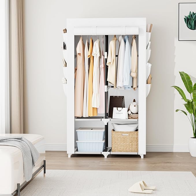 Portable Closet for Hanging Clothes, Portable Wardrobe Closet