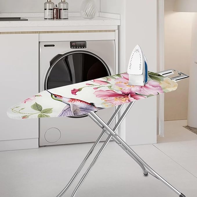 ZDCUSTOM Flower Hummingbird Ironing Board Cover Iron Board Cover Large Fits All