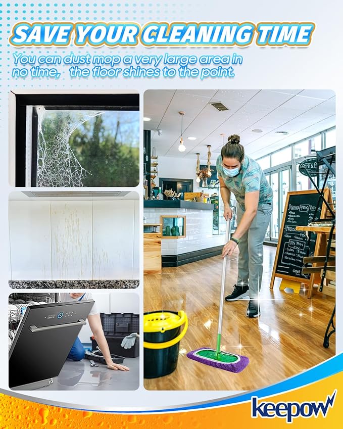 KEEPOW Reusable Mop Pads Compatible