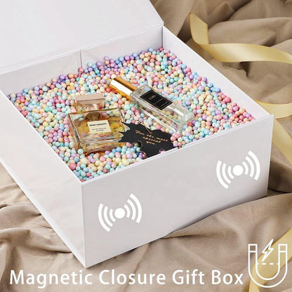 PLINJOY Magnetic Gift Box 15 Pack White Small Gift Box with Lids Closure in Bulk, Luxury Cardboard Gift Boxes for Presents,Bridesmaid Proposal,Packaging for Small Business,Parties,Bulk 8x8x4