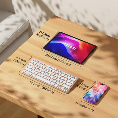 OMOTON Bluetooth Keyboard Compatible with iPad 10th Generation, iPad 10.2 (9th/8th/7th), iPad Pro 13/12.9/11 inch, iPad Air/Mini and More iOS Devices, White
