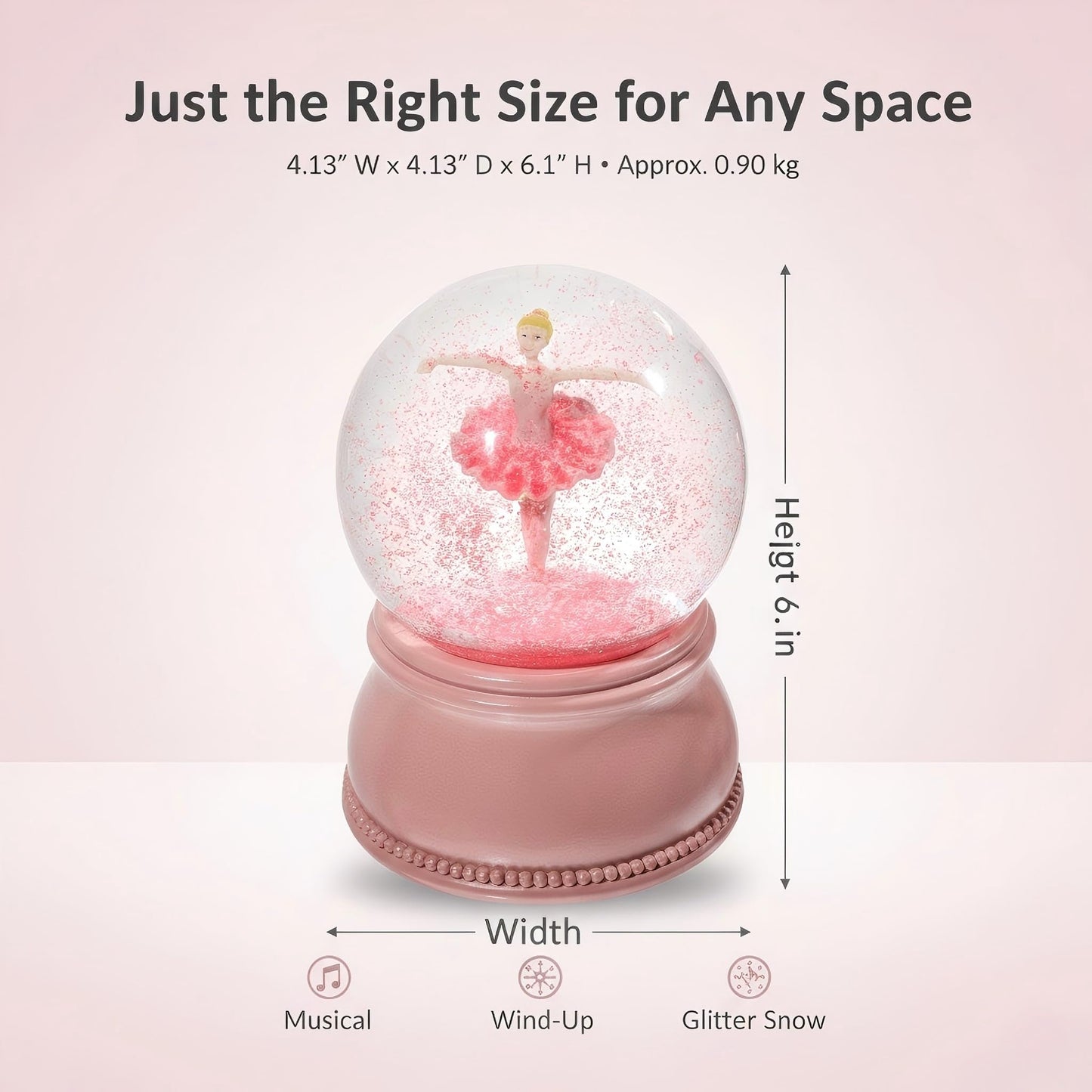 Ballerina Snow Globes for Girls, Christmas Snow Globes for Kids, Musical Snowglobe for Women Adults, Ballet Music Box Recital Gifts for Daughter Granddaughter