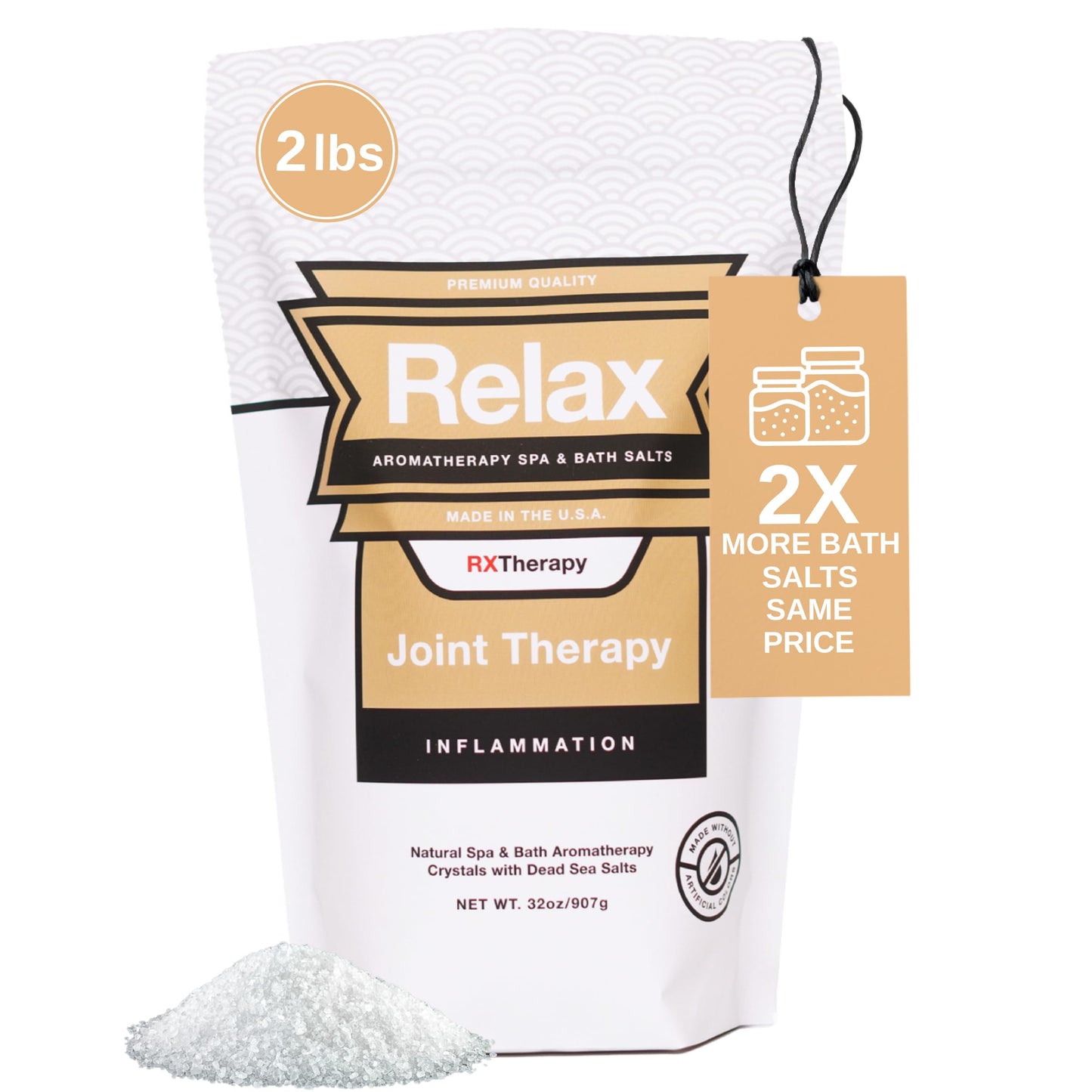 Relax Spa & Bath, Epsom & Dead Sea Salts, Aromatherapy Bath Salts for Hot Tub, Bath, or Spa, Infused with Magnesium, Joint Therapy