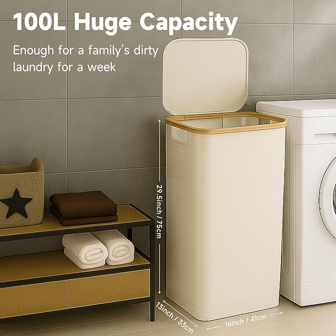 100L Extra Large Foldable Laundry Hamper