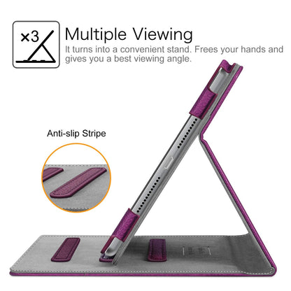 FINTIE Case for iPad 9th / 8th / 7th Generation (2021/2020/2019) 10.2 Inch - [Corner Protection] Multi-Angle Viewing Stand Cover with Pocket & Pencil Holder, Auto Wake Sleep, Purple