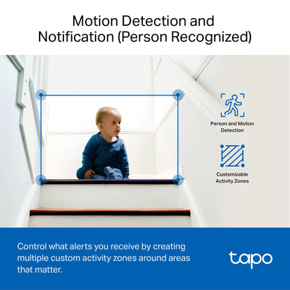 Tapo TP-Link 1080P Indoor Security Camera for Baby Monitor, Dog Camera w/Motion Detection, 2-Way Audio Siren, Night Vision, Cloud & SD Card Storage, Works w/Alexa & Google Home C100