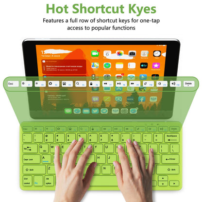MMK Bluetooth Keyboard, Tablet Keyboard Compatible iPad 11th Generation,iPad 10th/9th/8th & Air 5th/4th, iPda Pro 13/12.9/11-Inch and Air 13/11-Inch Models and More Bluetooth-Enabled Devices-White