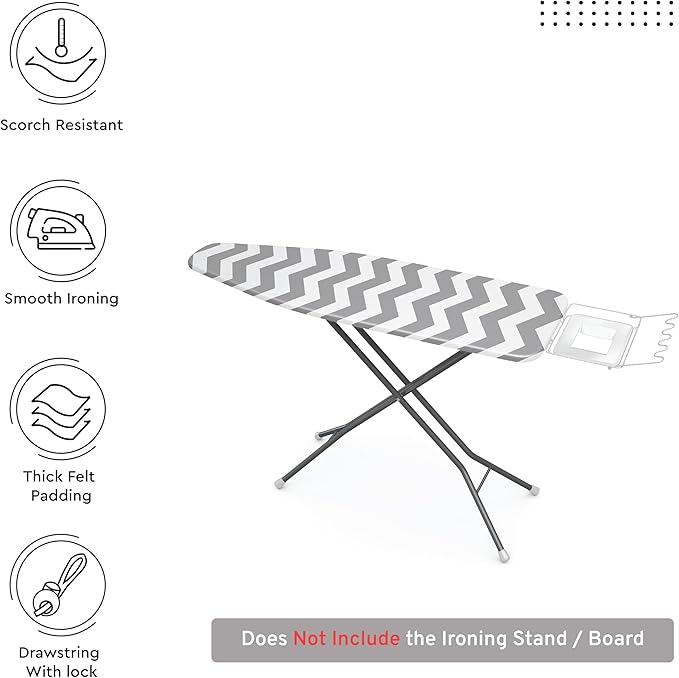 Encasa XO Ironing Board Cover and Pad 49"x18"