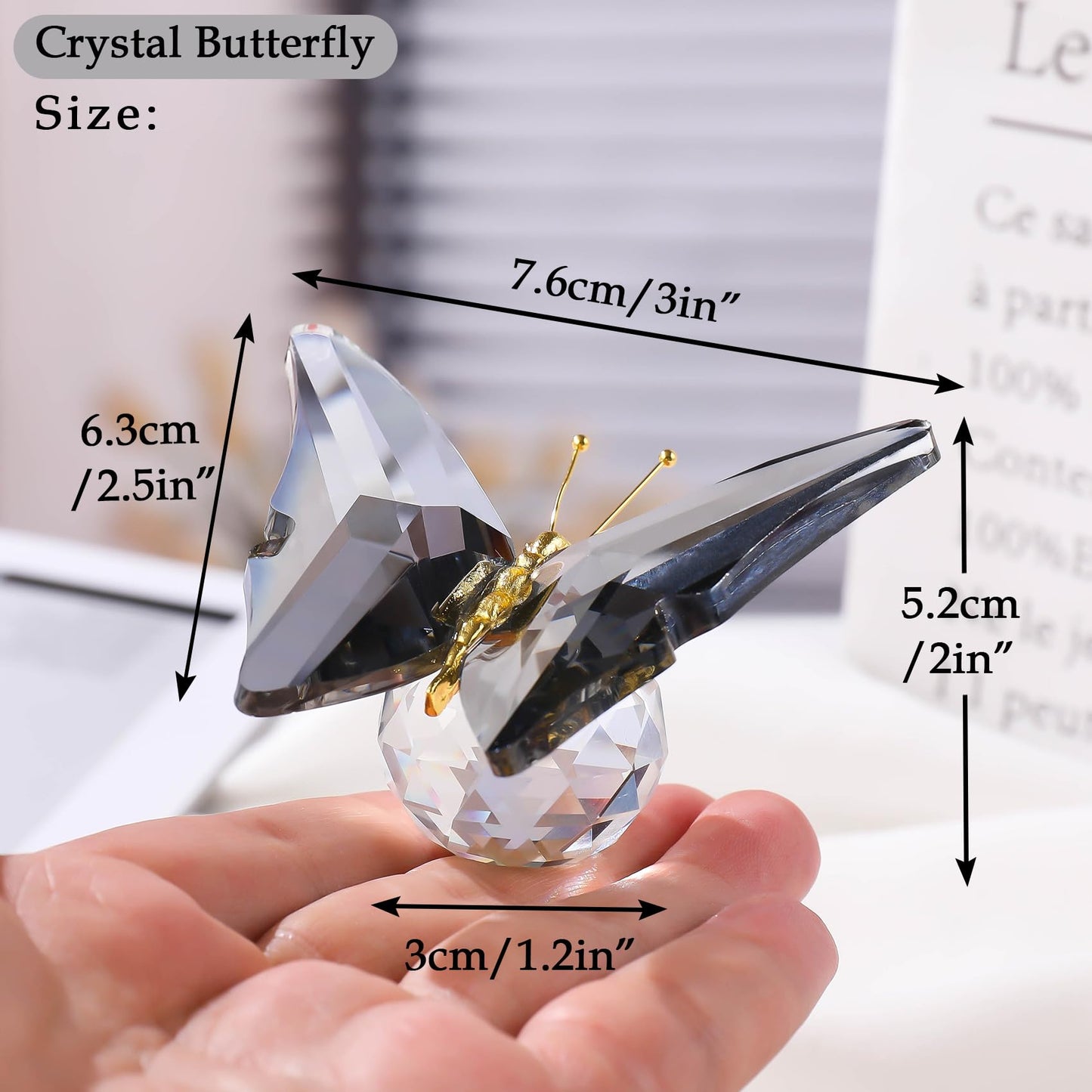 Movdyka Crystal Butterfly Figurines Home Decor Unique Gifts for Women