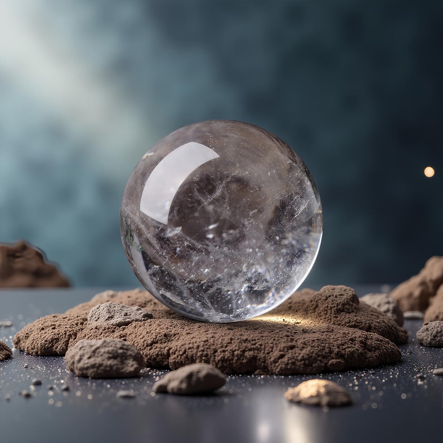 DUKIZA Natural Crystal Ball Clear Quartz Crystal Balls Decor for Home Office Quartz Crystals Sphere with Stand