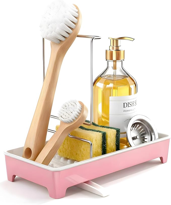 Minimalist Sink Caddy, Rustproof Sponge Holder