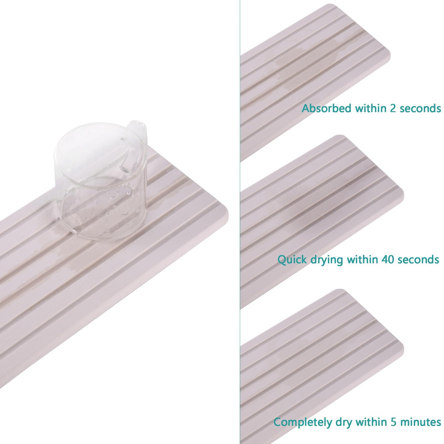 NiuYichee Set of 4 Water Absorbent Diatomite Coasters, Diatomaceous Earth Kitchen Soap Dish, Bathroom Trays, Water Absorbing Stone Used for Hand Soaps & Plants & Toiletries in The Modern Home