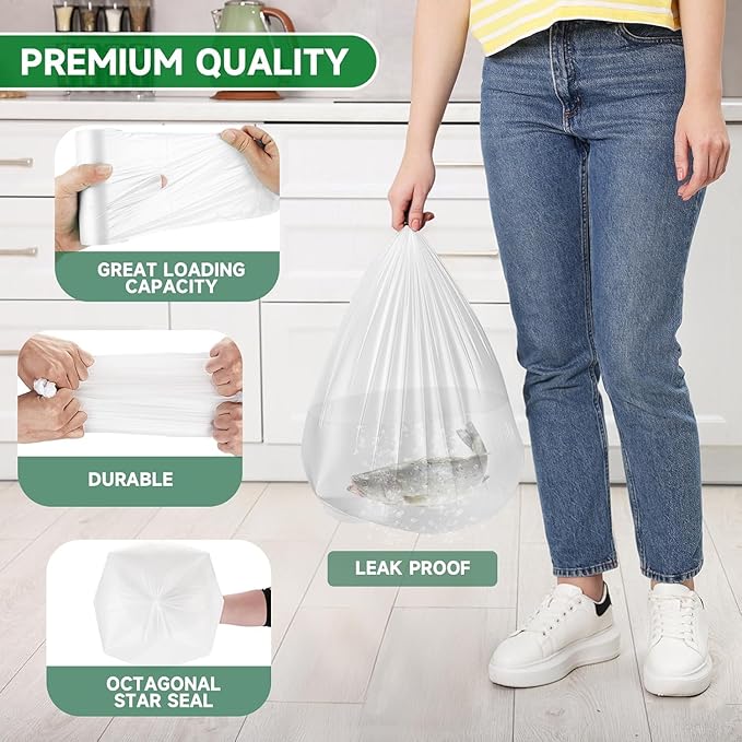 1.6 Gallon Small Biodegradable Trash Bags