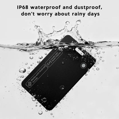Tracker Card for iPhone & Android, Tracking Card with Apple Find My & Google's Find Hub, Rechargeable Slim Wallet Tracker Card for Wallet, Luggage, Keys,IP68 Waterproof