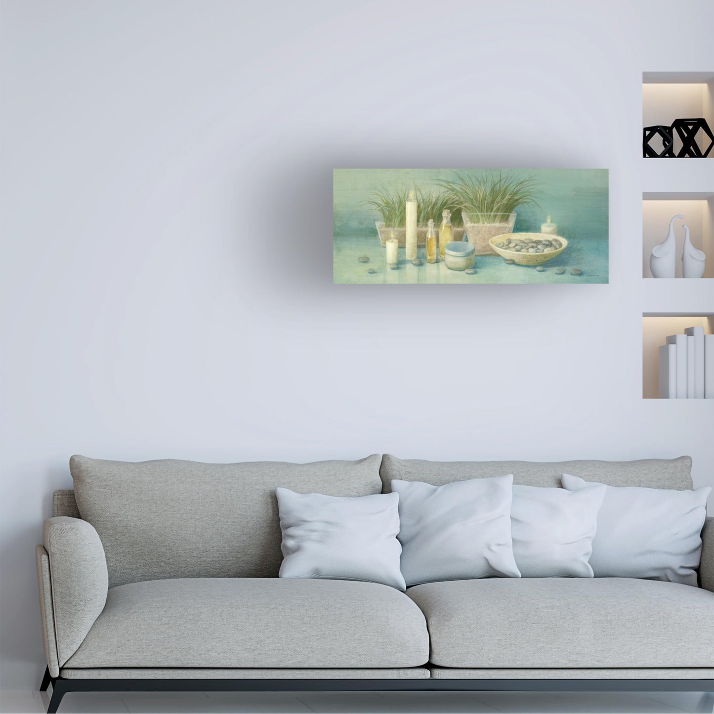 Trademark Fine Art Canvas Wall Art - Danhui Nai 'Tranquil Spa I' Wall Art for Living Room, Bedroom, or Office Décor