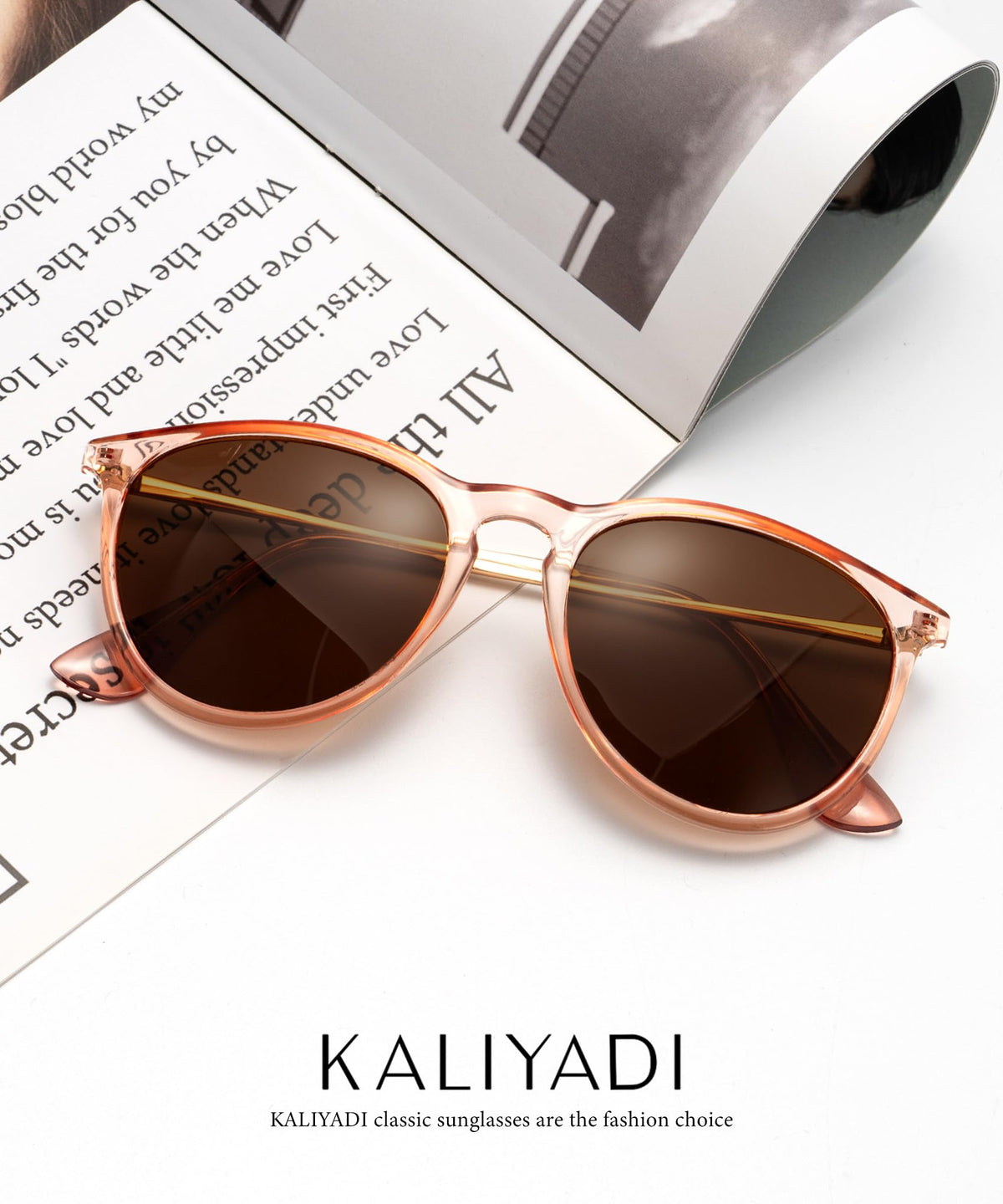 KALIYADI Sunglasses Womens Polarized Womens-Sunglasses: Trendy Sun Glasses with UV400 Retro Style for Party Beach Shopping
