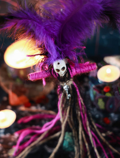 Nosadi Voodoo Doll Real Handmade Creepy Dolls Set Horror Voodoo Supplies Skull Witches Poppet for Halloween Birthday Christmas Party Gift Decoration