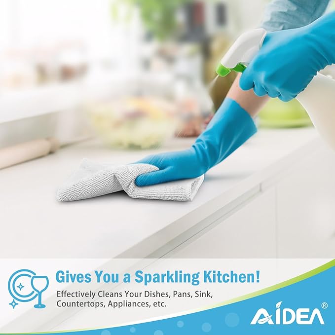 AIDEA Microfiber Cleaning Cloth 100PK, Soft Microfiber Towels