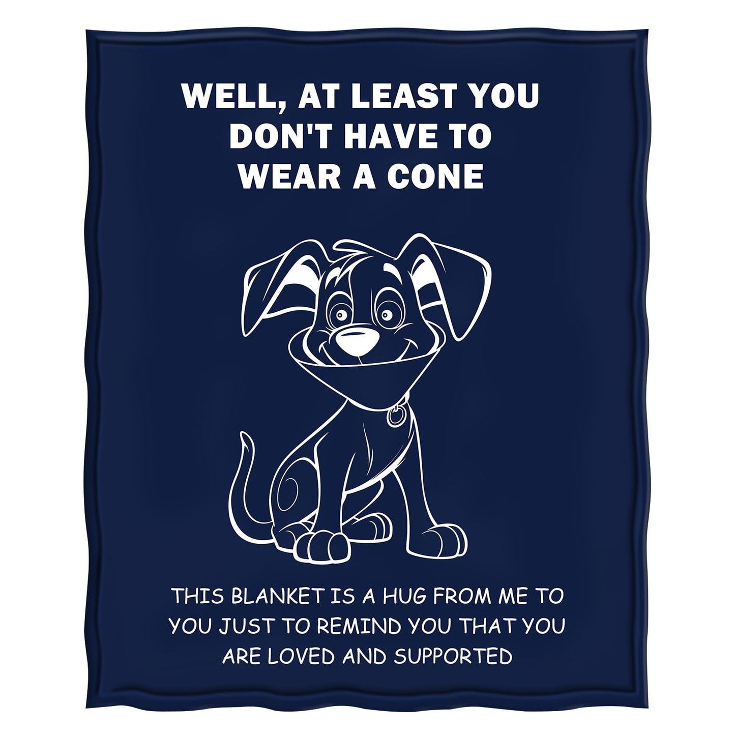 Levens Get Well Gifts for Men Women After Surgery, Sympathy Gift for Surgery Recovery Feel Better Get Well Blanket Cancer Care Gifts for Women, 50"x60" at Least You Don't Have to Wear a Cone Blankets