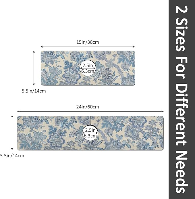 24" X 5.5" Kitchen Sink Splash Guard Faucet Mat Flora Super Absorbent Fast