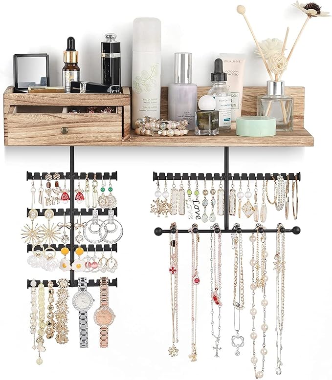 VINAEMO Jewelry Organizer Hanging Wall Mounted Jewelry Holder