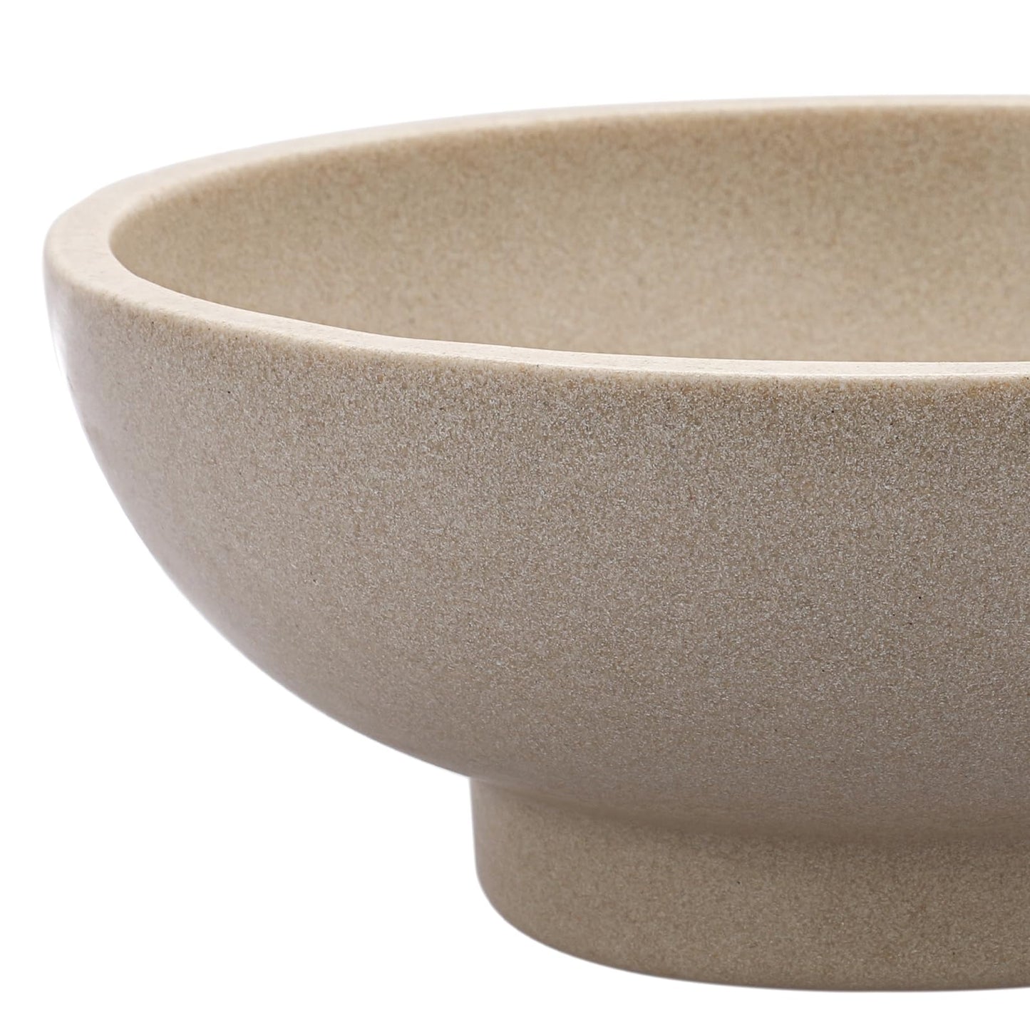 GUSHBIN Key Bowls for Entryway Table 10.6" Large Decorative Bowl Fruit Bowl Modern Key Holder Bowls Pedestal Bowl for Kitchen Counter Home Decor, Beige