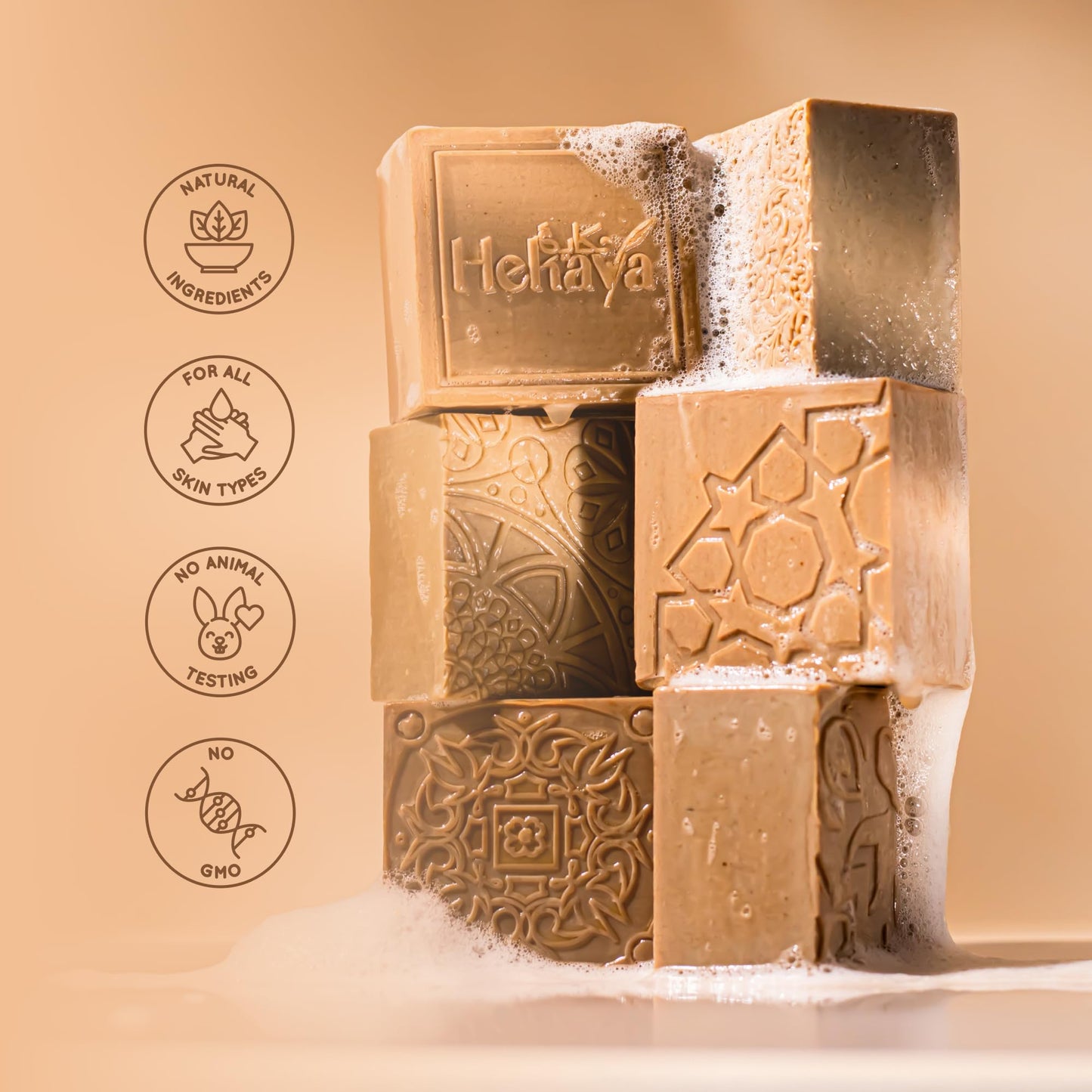 Hekaya Olive Oil Soap Variety Pack – Set of 7 Scented Bar Soaps (Royal Oud, Amber, Pearl, Musk, Old Gold, Saffron, Linden) – Handmade, Vegan, Natural Skincare for Face & Body – 12.34 oz Total
