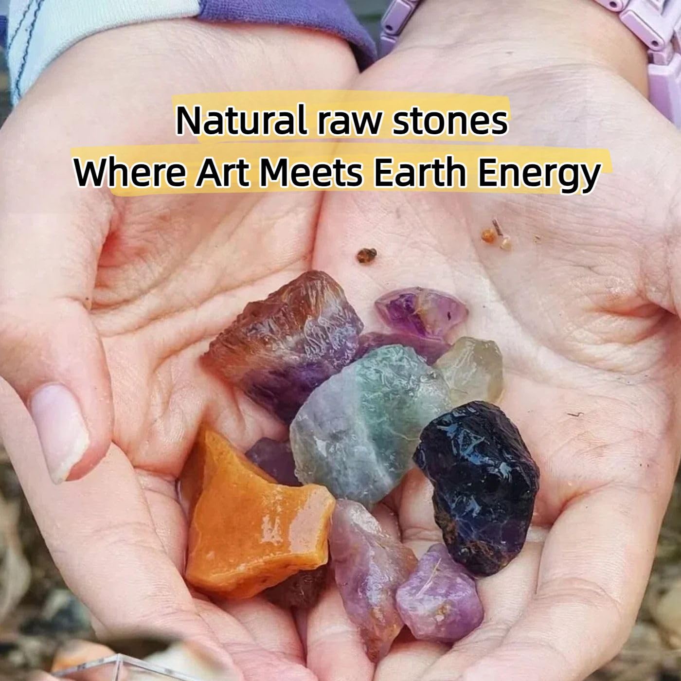 11Astrelle Chakra Crystal Decor, Natural Crystal Painting with Genuine Raw Gemstones, Desk Decor, Home Decor, Office Decor, Birthday Gifts for Women, Friend