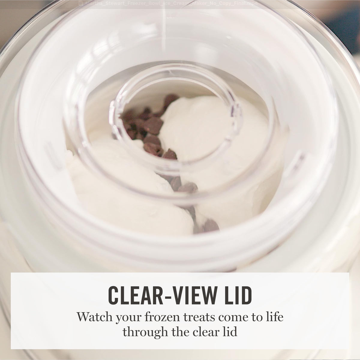 Martha Stewart Ice Cream Maker, 2 Quart Double-Insulated Freezer Bowl, Sorbet & Frozen Yogurt, Ready in 20 Minutes, Mix-Ins Chute, Easy to Clean, Linen Cream